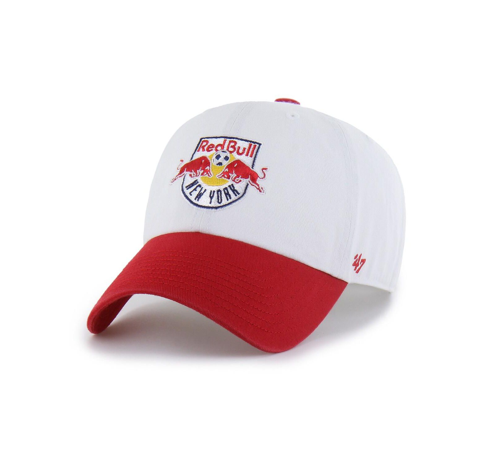 Мужская кепка '47 Brand White New York Red Bulls Two-Tone Clean Up Adjustable