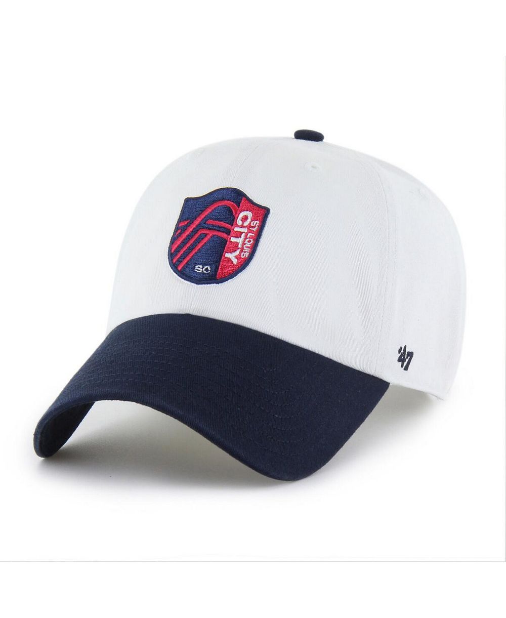 '47 Brand Мужская белая кепка St. Louis CITY SC Two-Tone Clean Up регулируемая