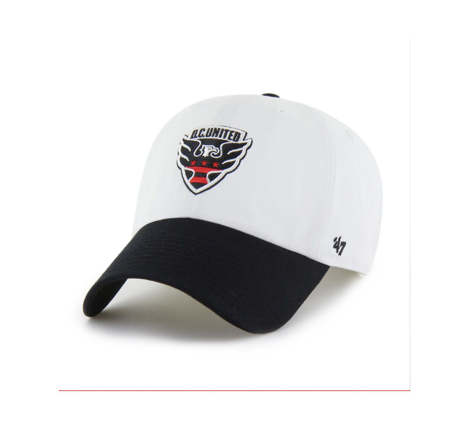 Мужская кепка '47 Brand White D.C. United Two-Tone Clean Up Adjustable