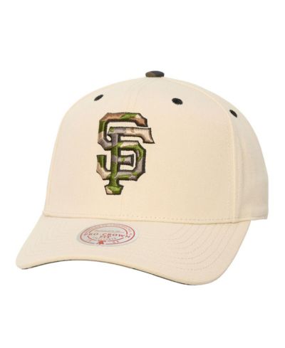 Mitchell & Ness Men's and Women's Cream San Francisco Giants Camo Logo Pro Crown Snapback Hat
