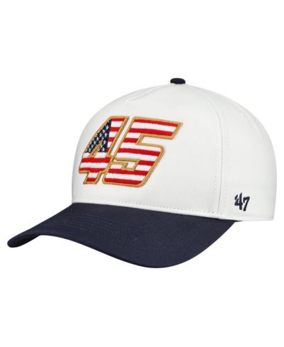 '47 Brand Мужская белая кепка Tyler Reddick Flag Fill Two-Tone Team Adjustable Hitch