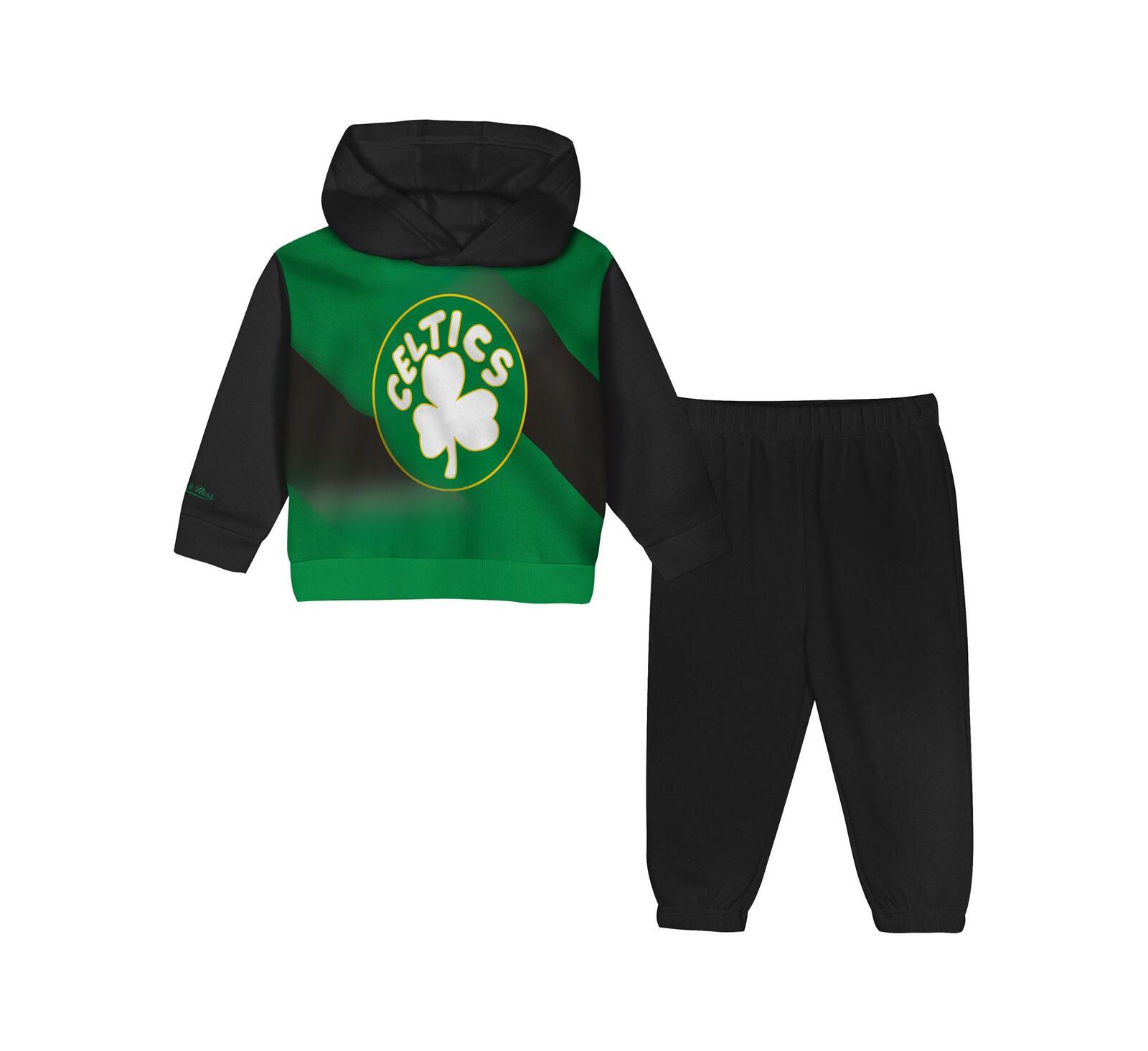 Mitchell & Ness Toddler Kelly Green/Black Boston Celtics Big Face Oversized Pullover Hoodie and Pants Set