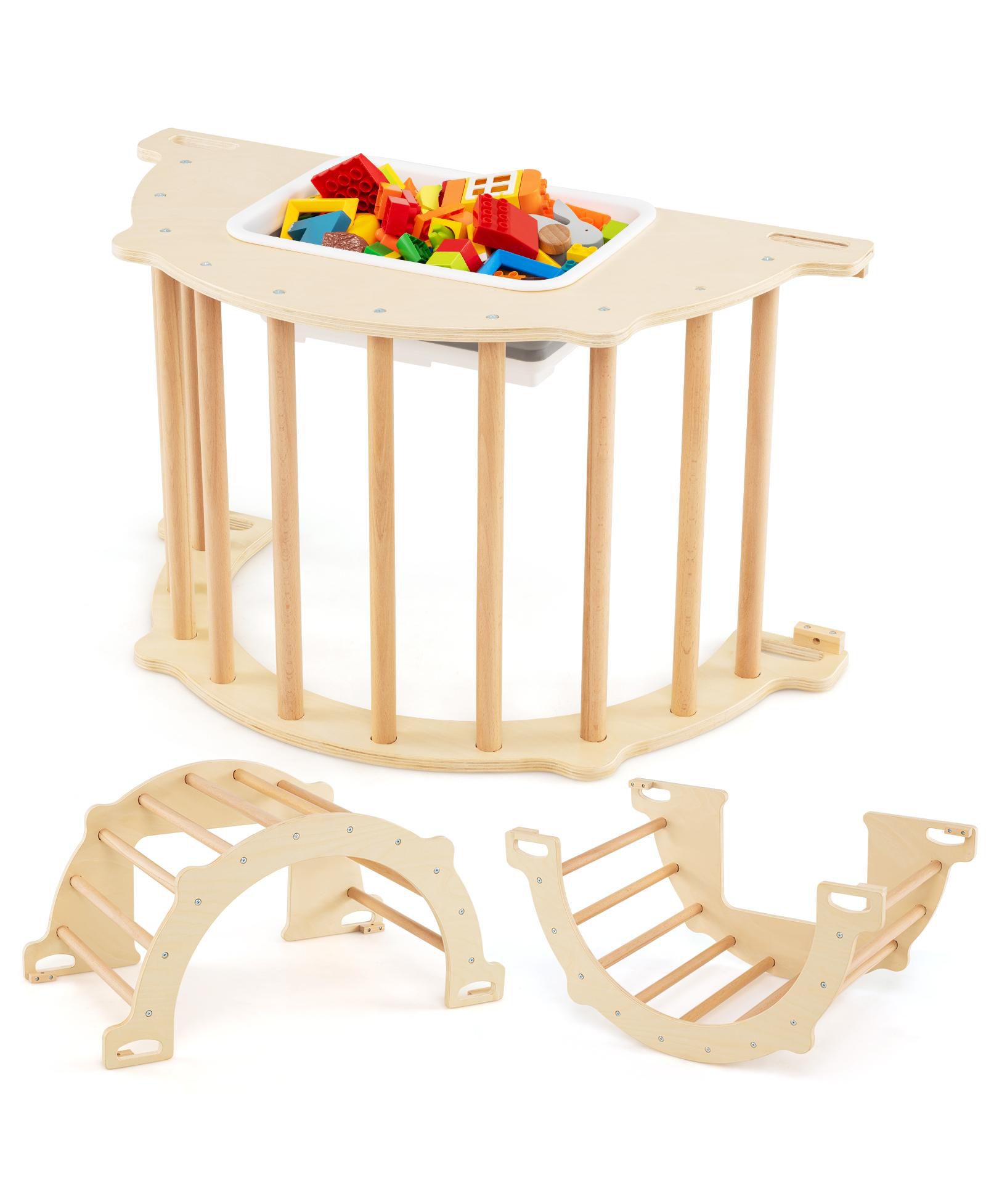 Детский игровой комплекс Mecale 8-in-1 Climbing Arch с сенсорным столом