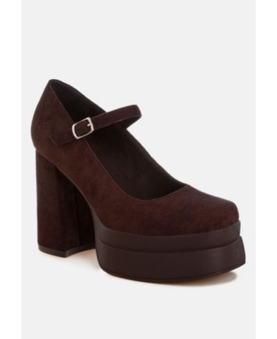 Женские босоножки London Rag Kenny Chunky Dual Buckle Strap Heels
