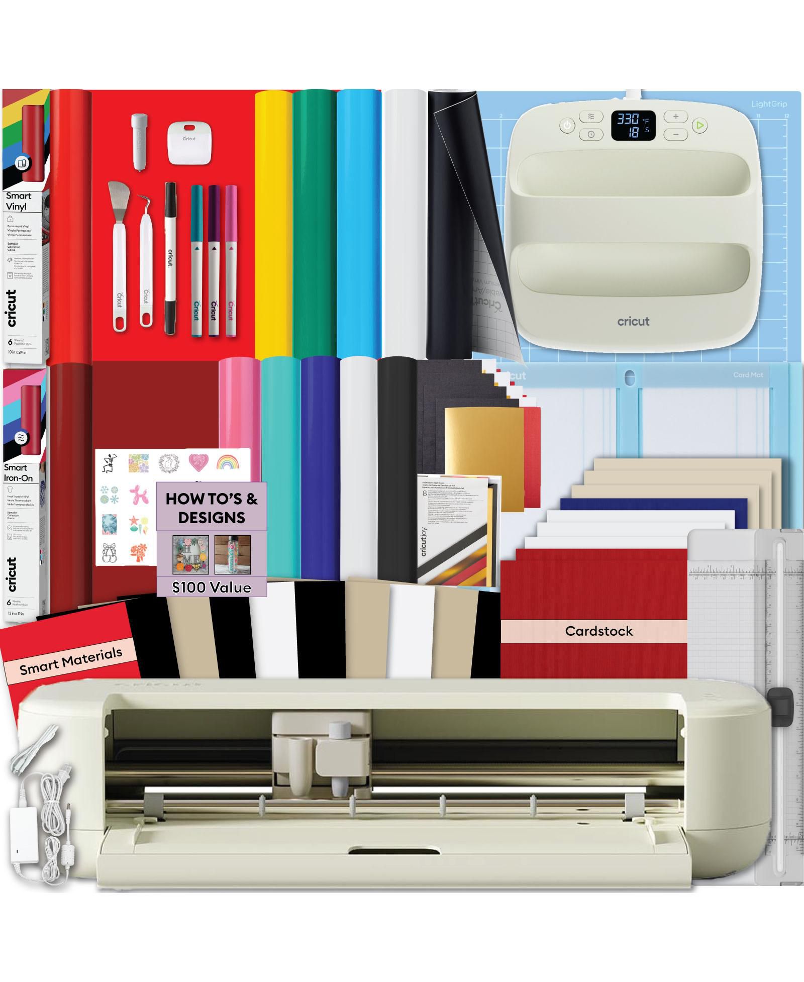 Cricut Explore 5 Machine and EasyPress Essentials Rainbow Sampler Bundle