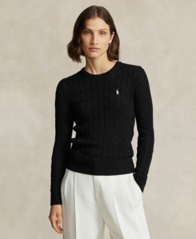 Polo Ralph Lauren Women's Cable-Knit Cotton Crewneck Sweater