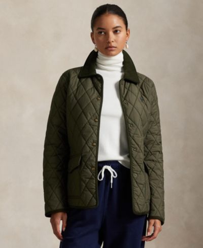 Polo Ralph Lauren Women's Corduroy-Trim Quilted Barn Jacket