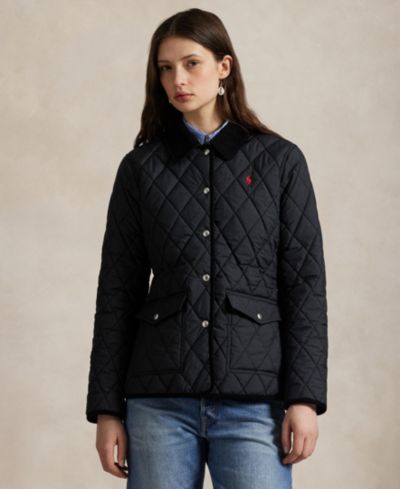 Женская куртка Polo Ralph Lauren Corduroy-Trim Quilted Barn
