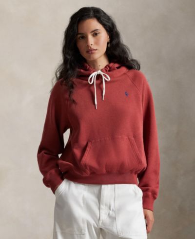 Polo Ralph Lauren женская укороченная флисовая толстовка с капюшоном