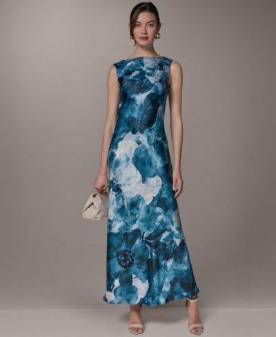 Donna Karan New York Женское бесшовное платье макси с принтом