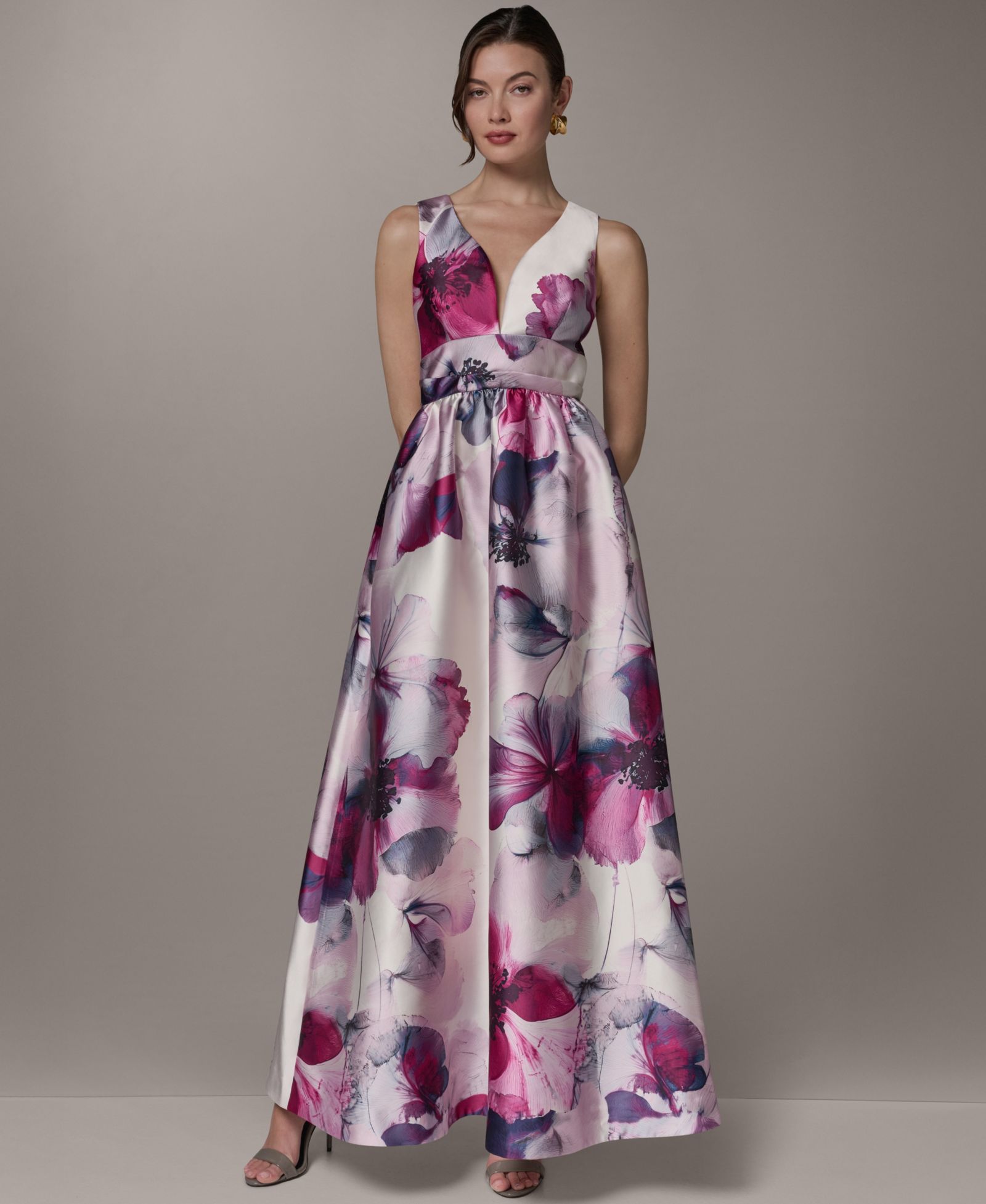 Donna Karan New York Женское вечернее платье макси с V-образным вырезом
