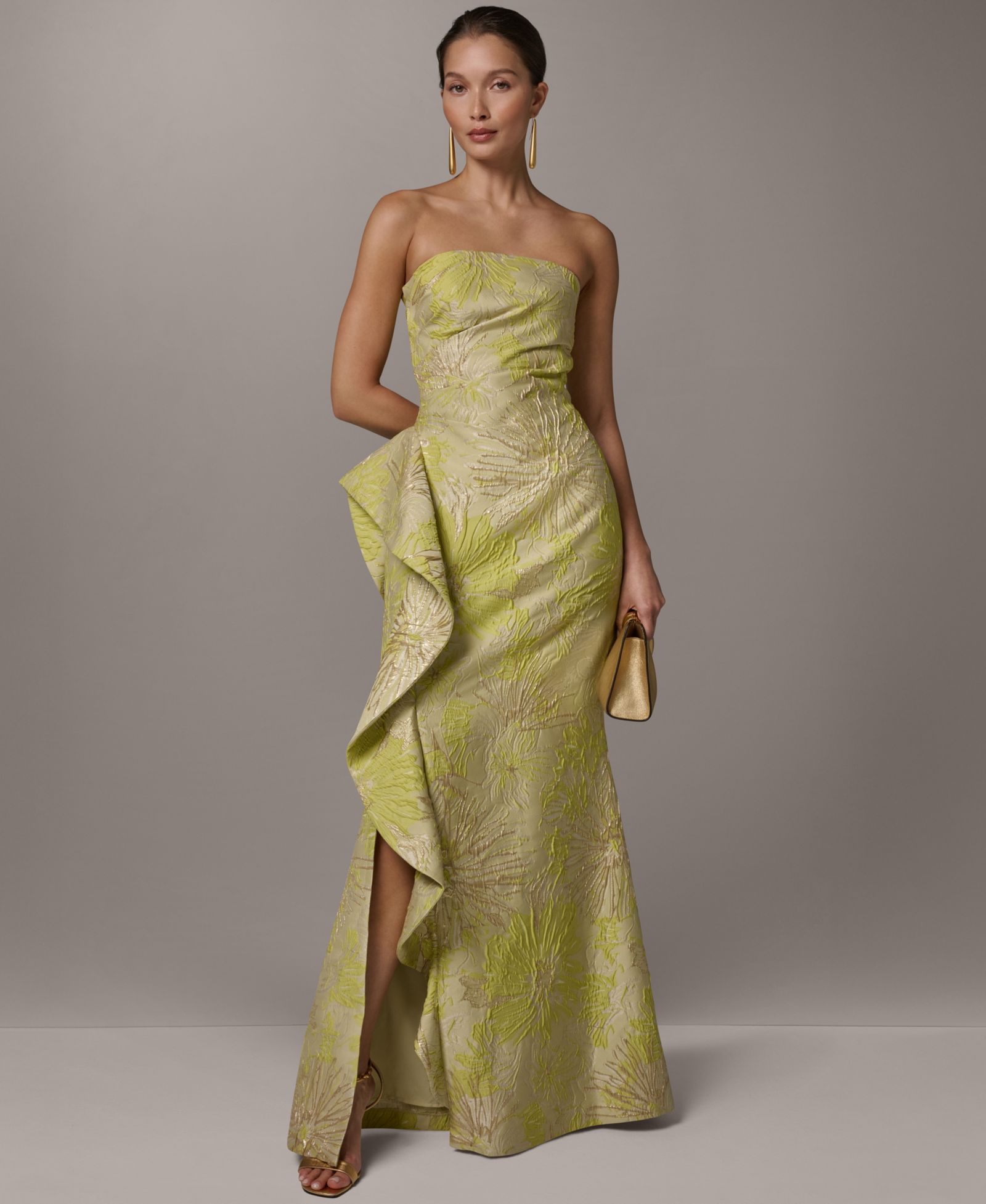 Donna Karan New York Women's Ruffle Sleeveless Printed Dress