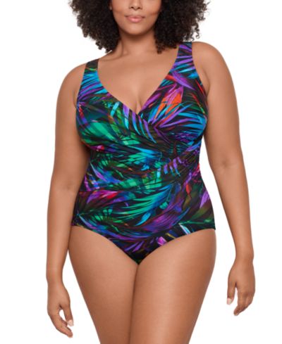 Miraclesuit Женский слитный купальник Plus Must Haves Oceanus с контролем живота