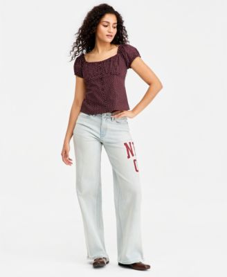 Детские джинсы Madden Girl Ultra '90s Wide-Leg Varsity
