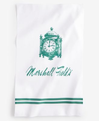 Marshall Fields Printed Logo Medium-Weight Hand Towel, 26" x 16"