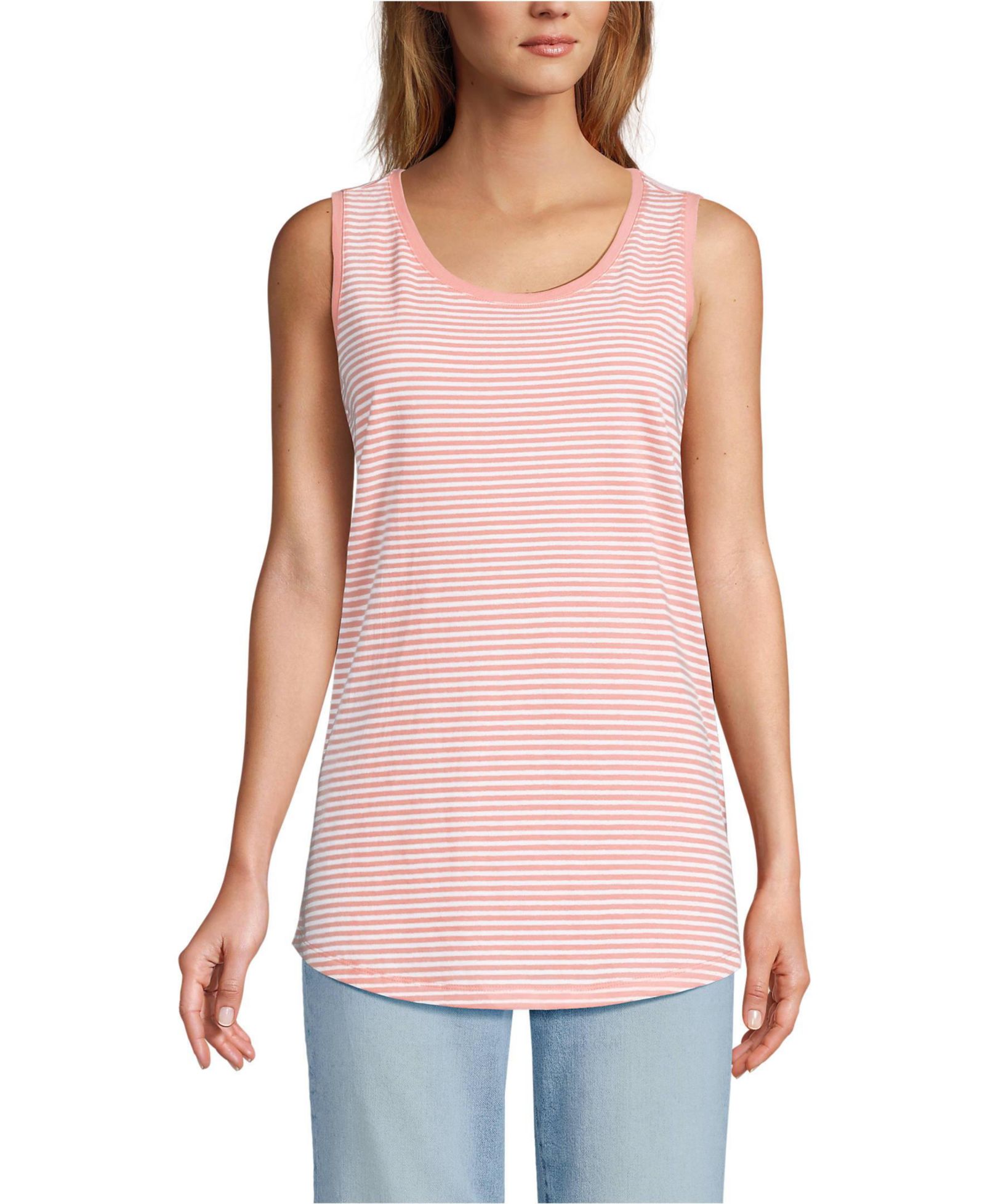 Lands' End Women's Supima Cotton Tunic Tank Top