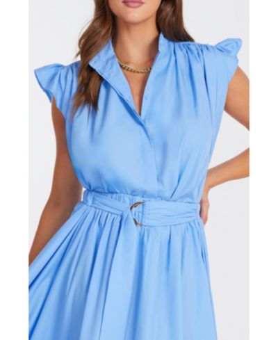 Bishop + Young Women's BISHOP + YOUNG Camryn Flutter Sleeve Poplin Top