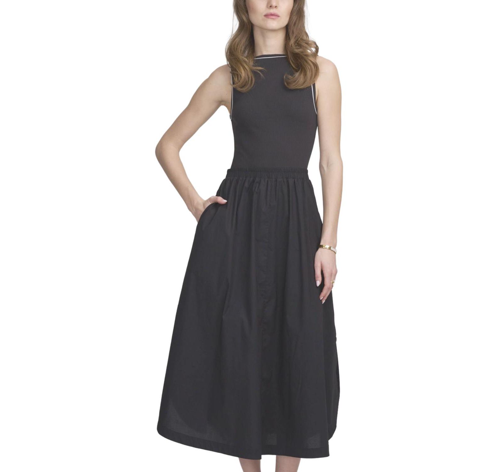 Женское платье миди ELLE Collection Mix Media Tank Dress