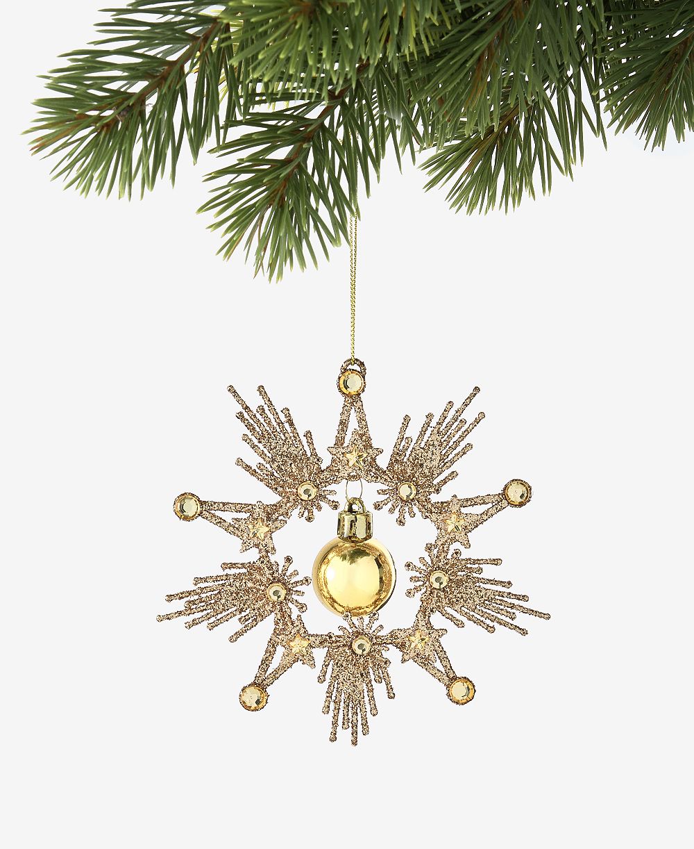 Елочная игрушка Holiday Lane Celestial Gems Star With Ball Ornament, эксклюзив Macy's