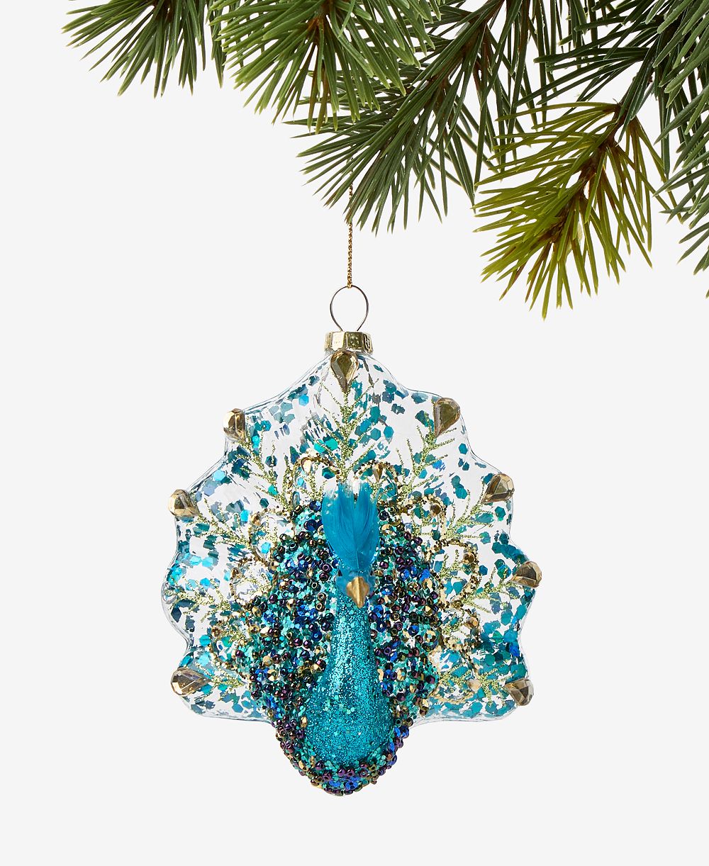 Holiday Lane Peacock Ornament, Macy's Exclusive