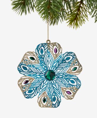 Holiday Lane Opulence павлиний снежный шар-украшение, эксклюзив Macy's