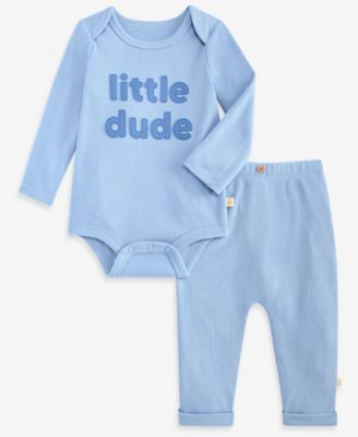 Детский комплект из боди и леггинсов First Impressions Little Dude для мальчиков 0M-24M