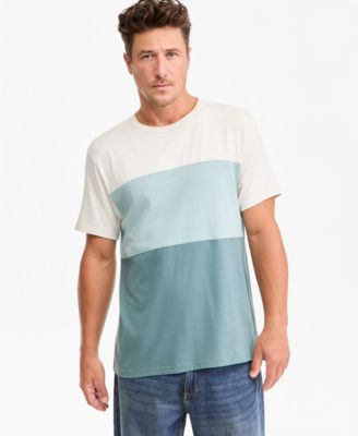 Sun + Stone Men's Short-Sleeve Tri Colorblock Cotton T-Shirt, Macy's Exclusive