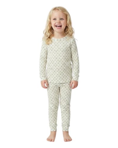 Motette Girls' Lavender Lane Bamboo Kids Pajama Set