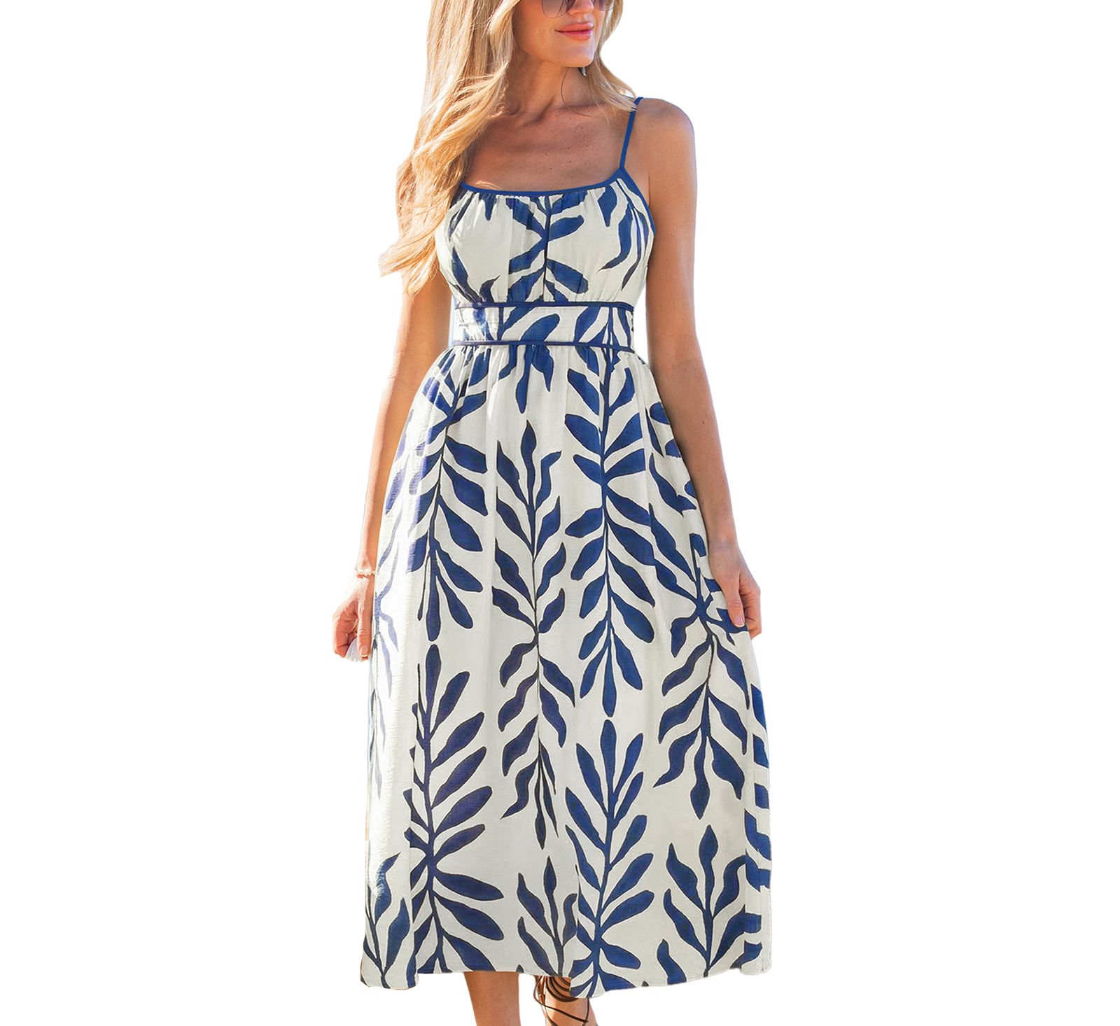 Cupshe Women's Soft Sunshine Tropical Midi Beach Dress