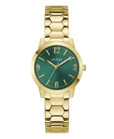 GUESS Women's Gold-Tone Stainless Steel Watch, 34mm