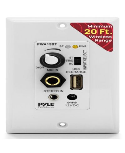 Встраиваемый ресивер Pyle Bluetooth с управлением динамиками и USB-зарядкой PWA15BT