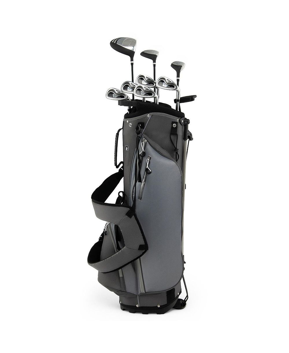 Mens 10-Piece Complete Golf Club Set with Stand Bag and Headcovers