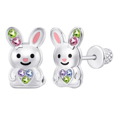 Серьги Chanteur Kids Bunny Hypoallergenic с титановыми гвоздиками