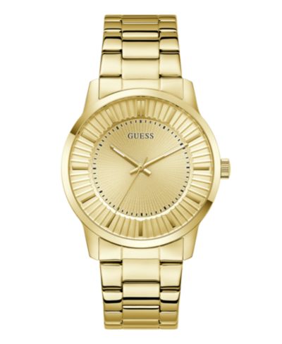 GUESS Men's Gold-Tone Analog Watch, 42mm