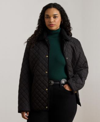 Куртка Lauren Ralph Lauren Plus Size Faux-Sherpa-Collar Quilted