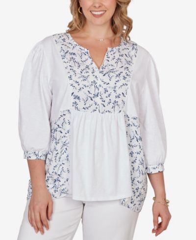 Ruby Rd. Plus Size трикотажный топ из смешанной ткани Sharkbite