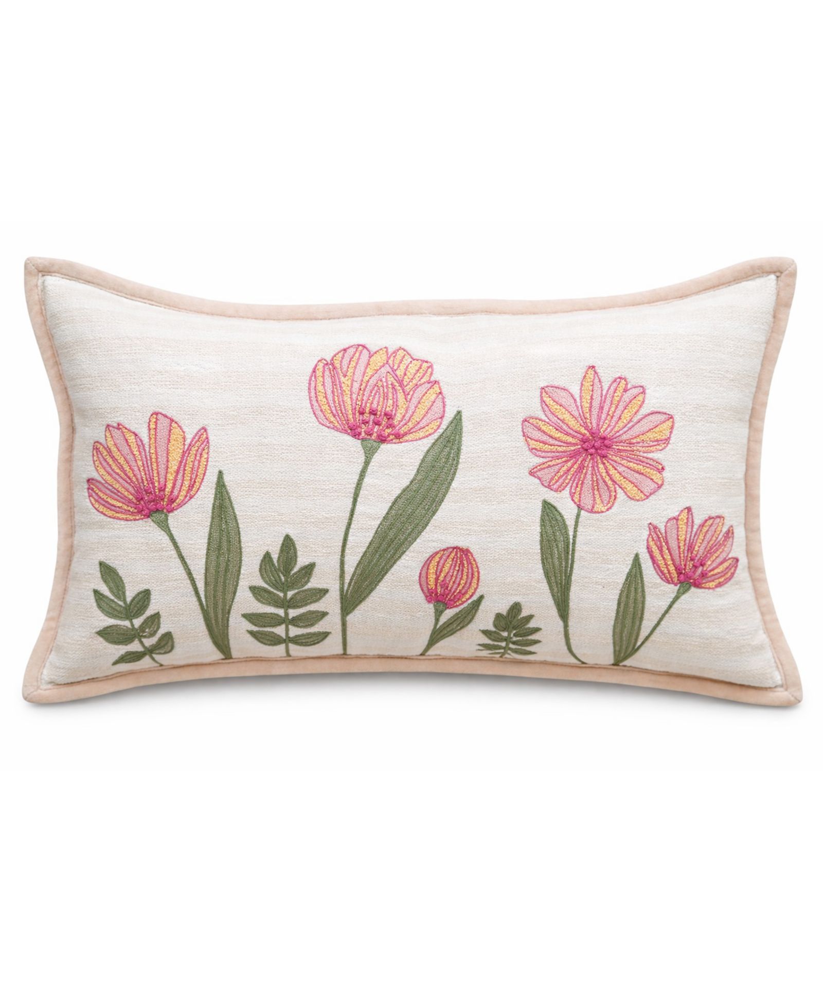 Декоративная поясная подушка Vibhsa Poppy Garden Spring Embroidered, 14" x 24"
