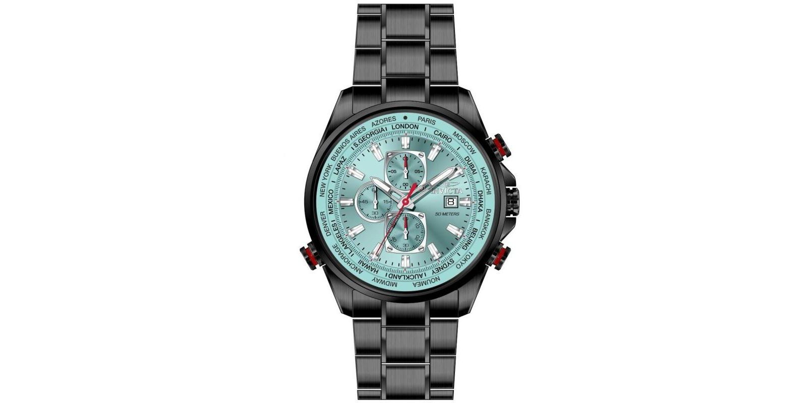 Invicta Мужские часы Aviator Quartz VD57 Tiffany Blue
