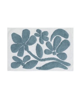 ienjoy Home Floral Cotton Bath Mat, 24" x 17"