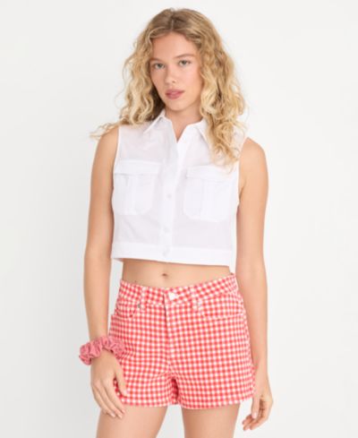 Топ Good American Women's Sleeveless Button-Up