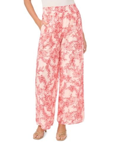 Vince Camuto Women's Blend Smocked Waist Wide-Leg Pants