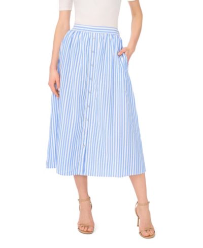 Vince Camuto Women's Pull-On Placket Midi Skirt