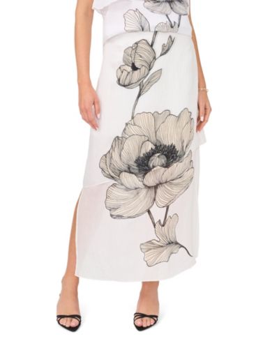 Vince Camuto Women's Printed Layered Maxi Skirt