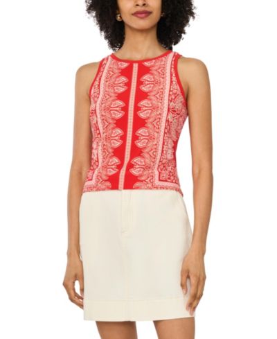 Vince Camuto Women's Printed Sleeveless Tank Top