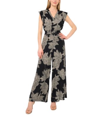 Vince Camuto Women's Flutter-Sleeve Wide-Leg Jumpsuit