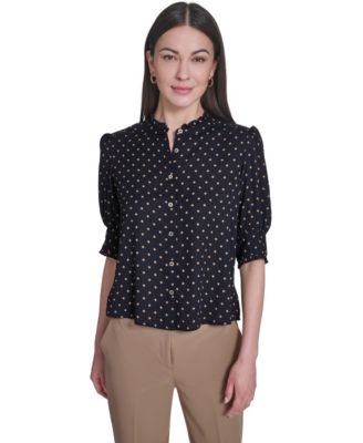 Женская блузка Tommy Hilfiger Women's Collared Ruffle Neck