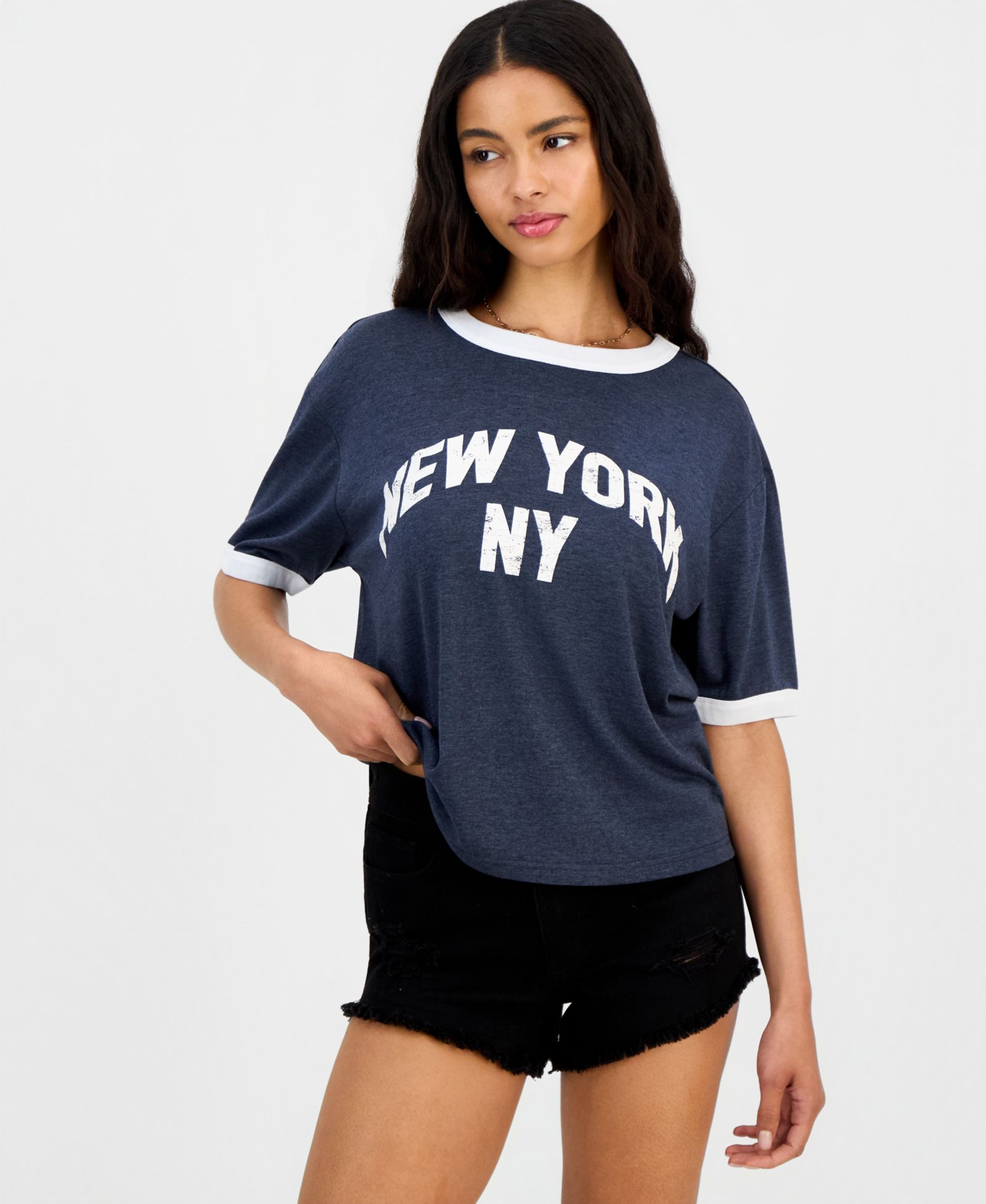 Hippie Rose Juniors' Varsity Ringer T-Shirt