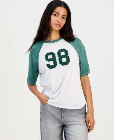 Hippie Rose Juniors' Raglan Sleeve Top