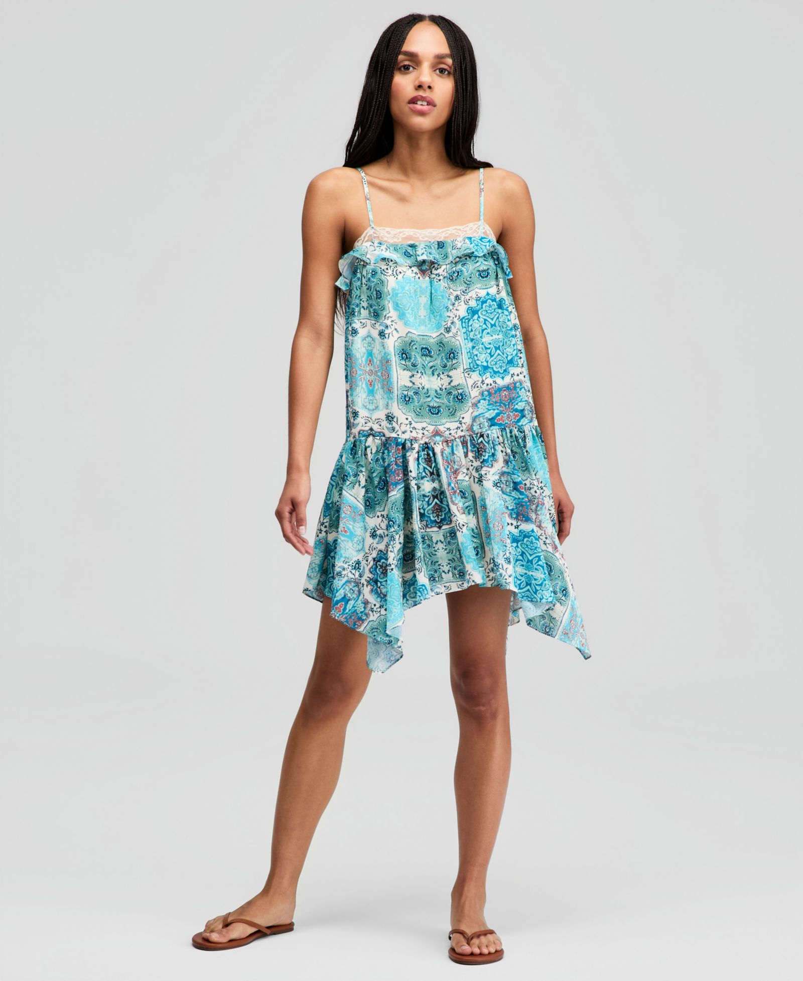And Now This Женское платье A-Line с асимметричным подолом Paisley