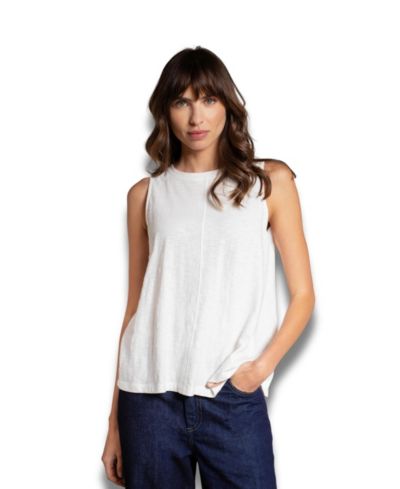 Топ Celtic & Co. Women's Crew Neck Pleat Back Tank Top